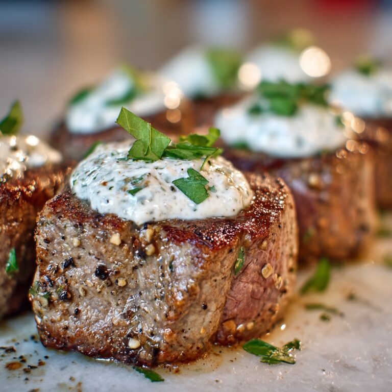 Garlic Butter Steak Bites with Parmesan Cream Sauce Recipe