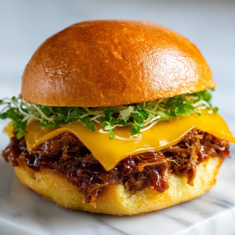 Pulled Beef Sandwich with Barbecue Sauce and Coleslaw Recipe