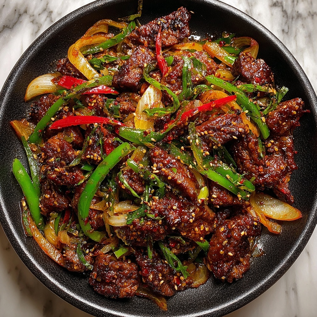 Sizzling Chinese Pepper Steak with Onions Recipe - Recipe Image