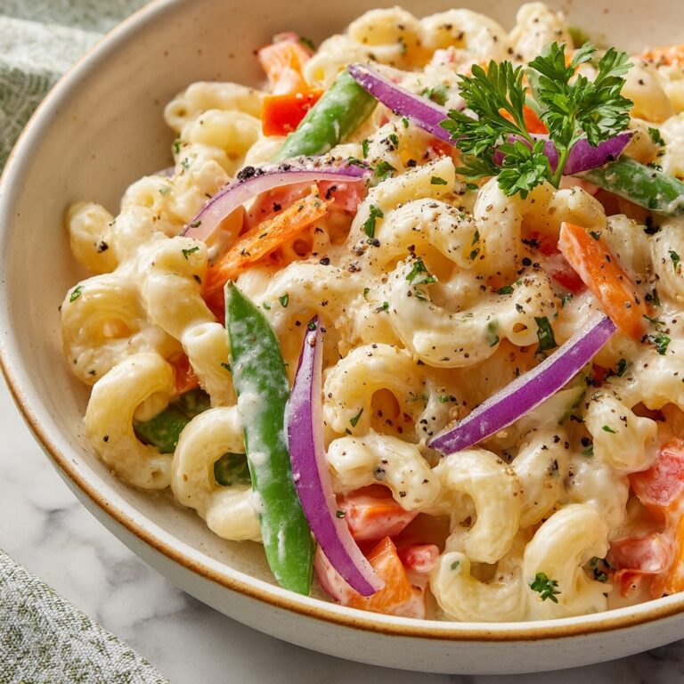 Best Summer Macaroni Salad Recipe with Gherkins and Red Bell Pepper Recipe