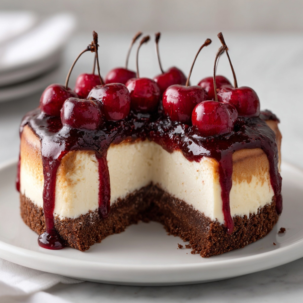 Chocolate Cherry Cheesecake Recipe - Recipe Image