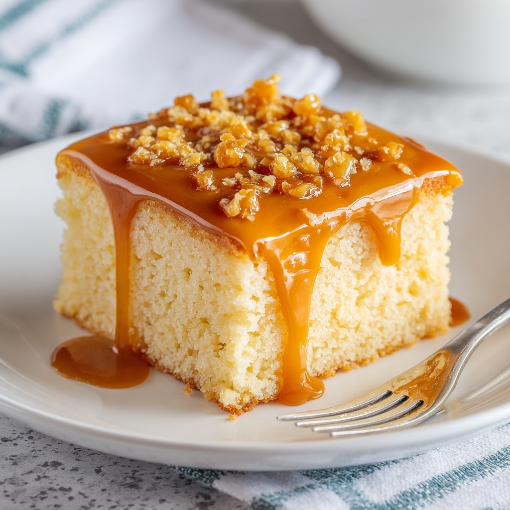 Lemon Condensed Milk Drizzle Cake Recipe - Recipe Image