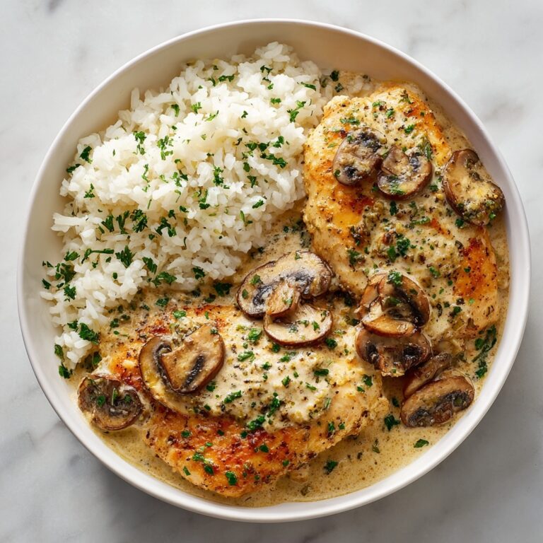Parmesan-Garlic Mushroom Chicken Recipe