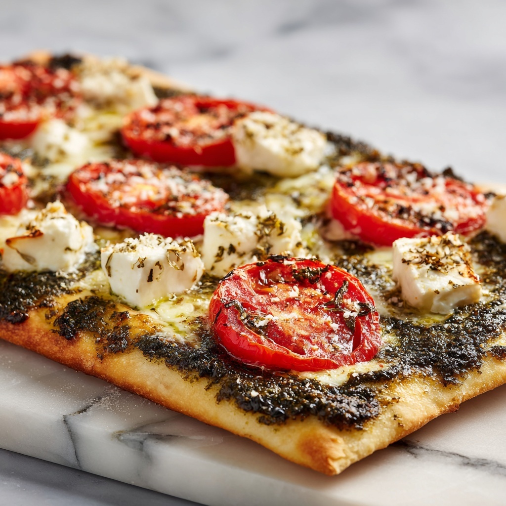Pesto Caprese Puff Pastry Pizza Recipe - Recipe Image