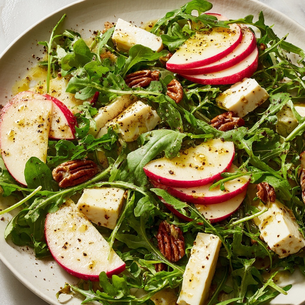 Apple Arugula Salad with Maple Pecans and Balsamic Dressing Recipe - Recipe Image