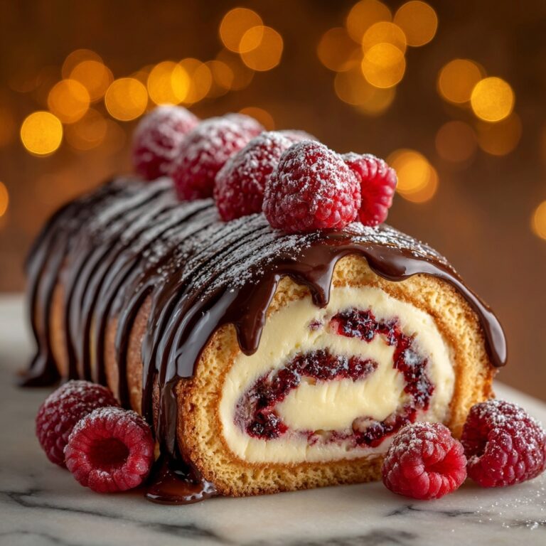 Raspberry and Chocolate Ganache Yule Log Recipe