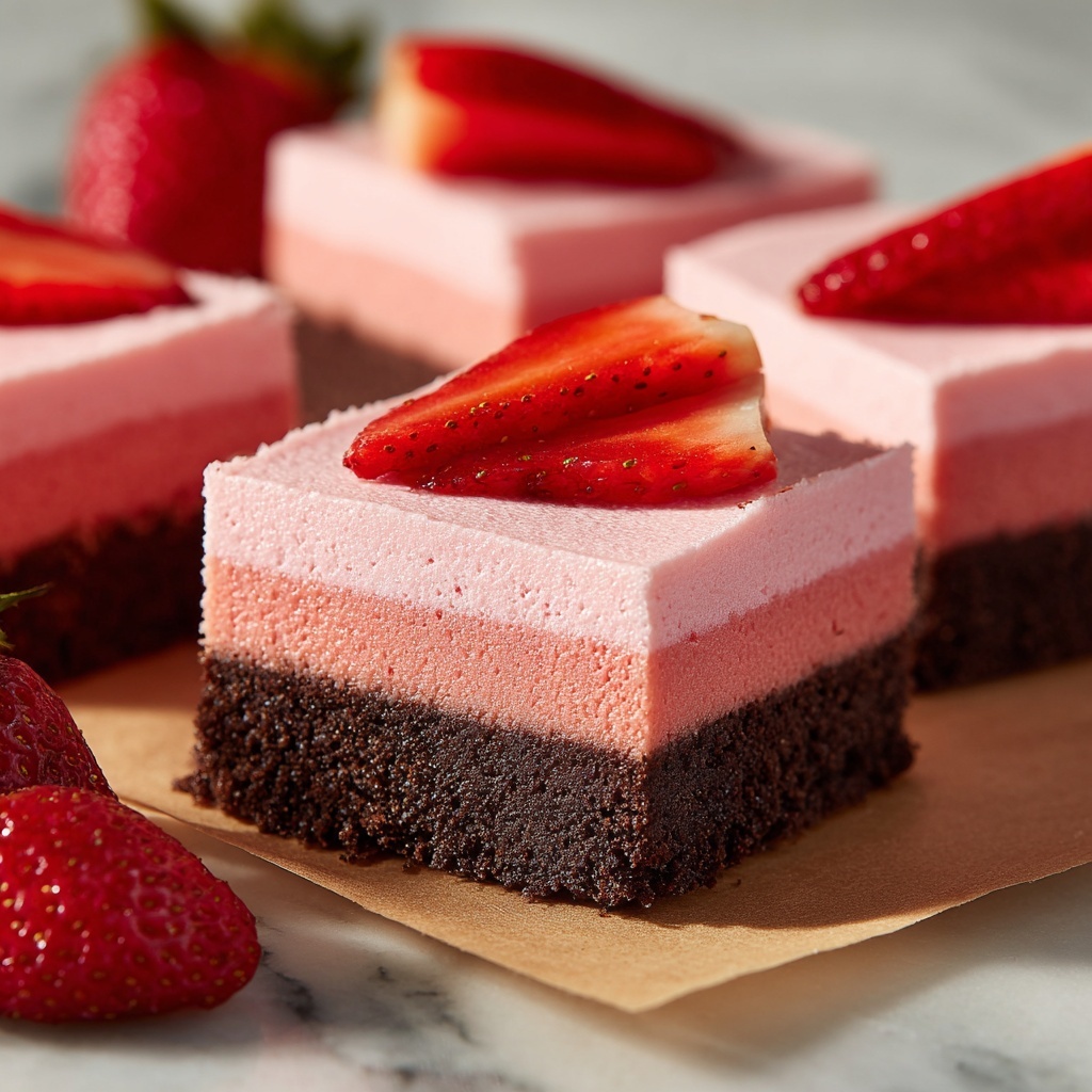 Strawberry White Chocolate Brownies Recipe - Recipe Image