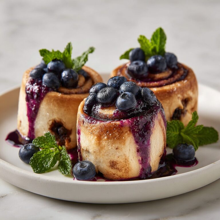 Blueberry Cinnamon Rolls with Cream Cheese Frosting Recipe