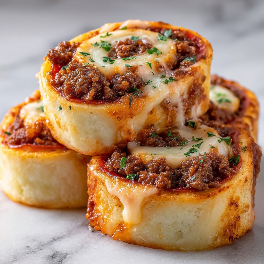 Cheesy Supreme Pizza Rolls Recipe - Recipe Image