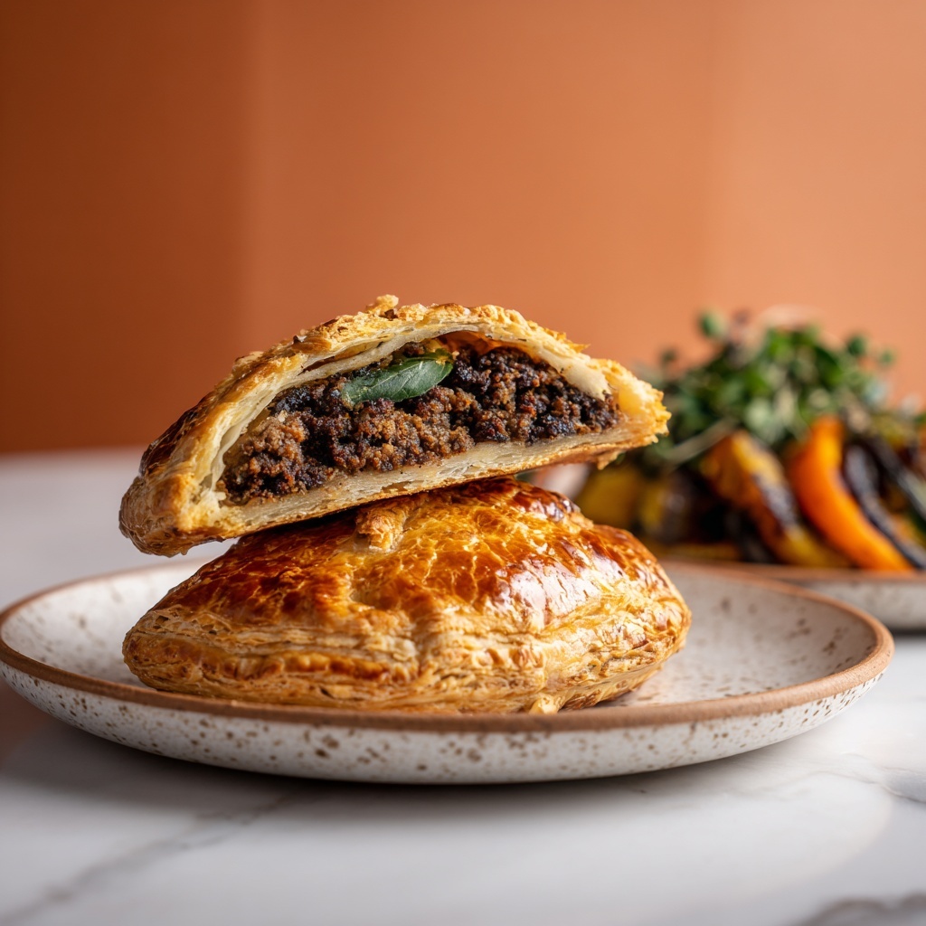 Vegan BBQ Lentil & Mushroom Wellington Recipe - Recipe Image