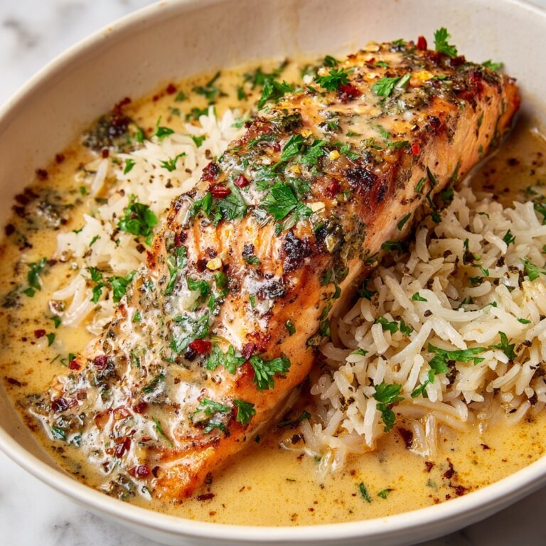 Salmon in Creamy Red Pesto Sauce Recipe