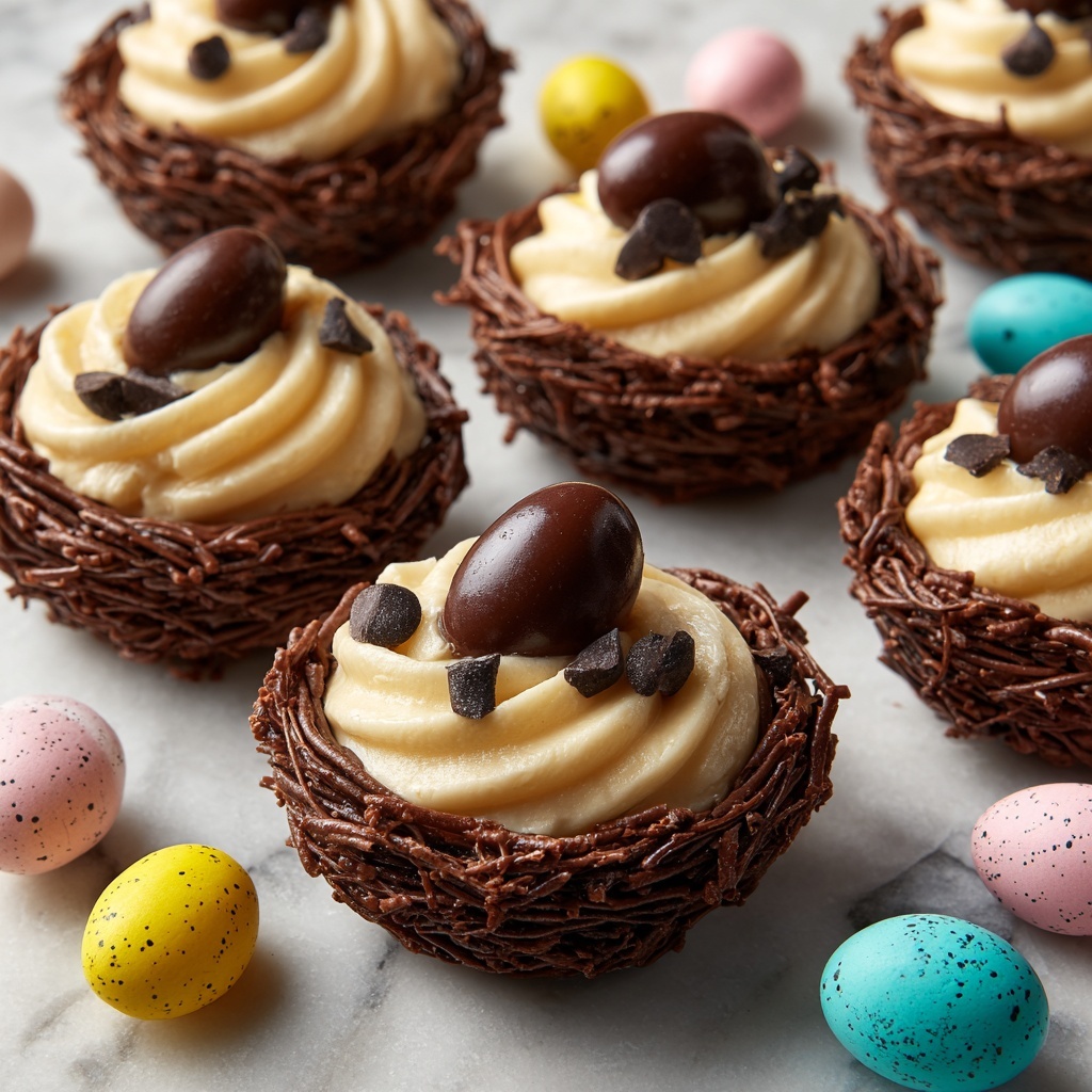 Chocolate Meringue Easter Nests Recipe - Recipe Image