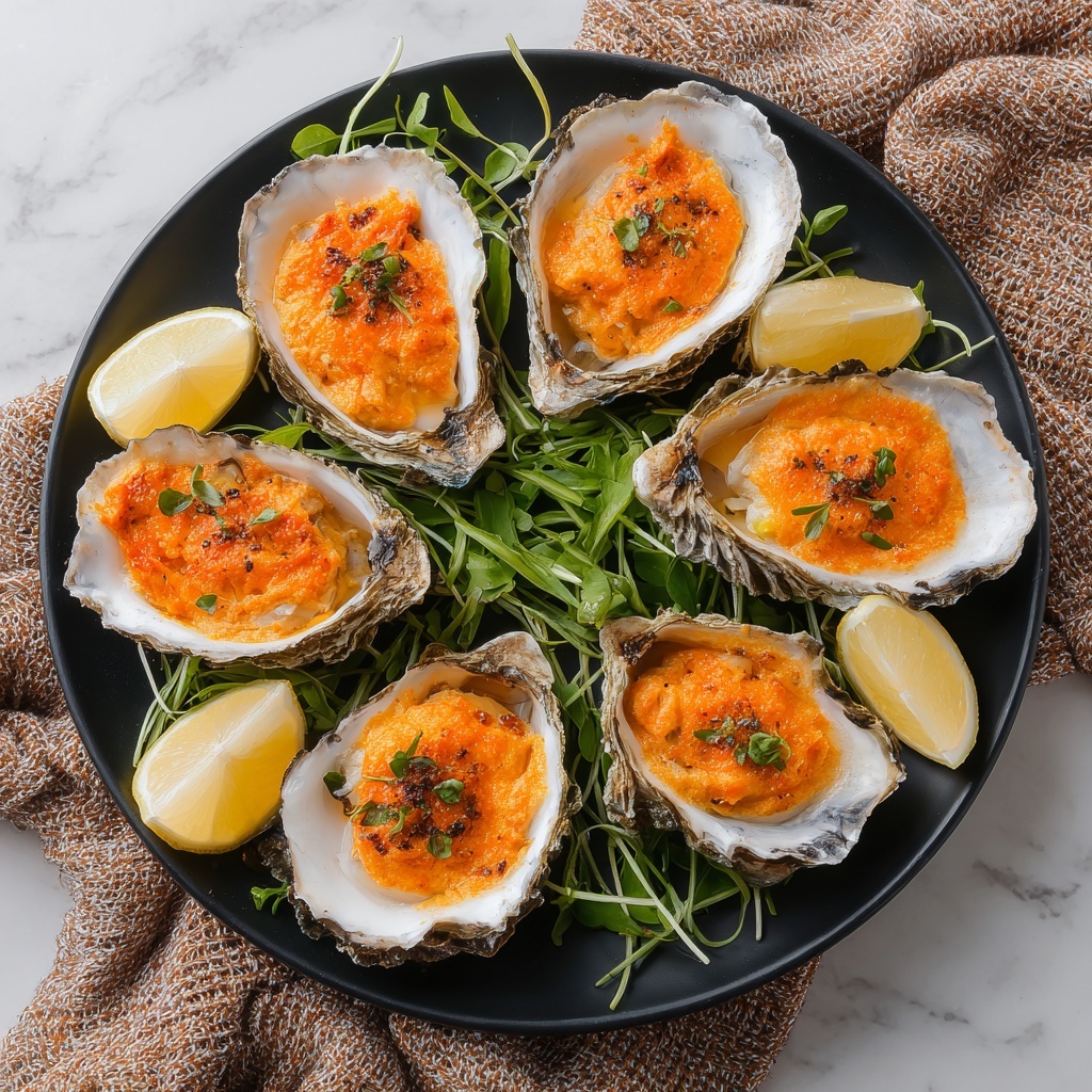 Barbecued Oysters with Smoky Uni Butter Recipe - Recipe Image