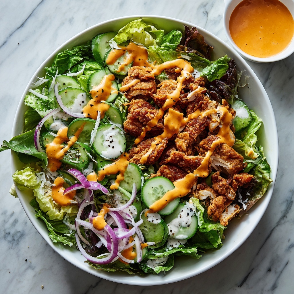 Fried Buffalo Chicken Salad Recipe - Recipe Image
