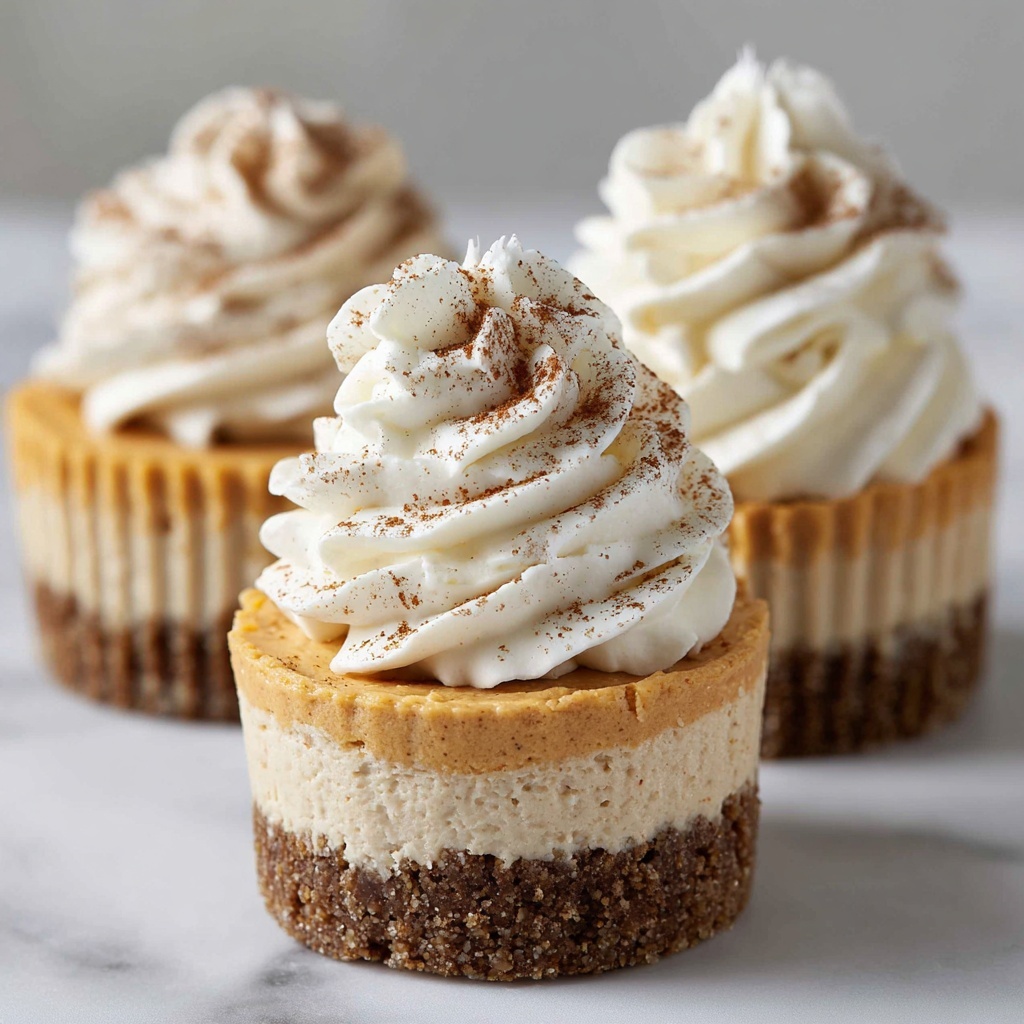 No-Bake Mini Pumpkin Cheesecakes Recipe - Recipe Image