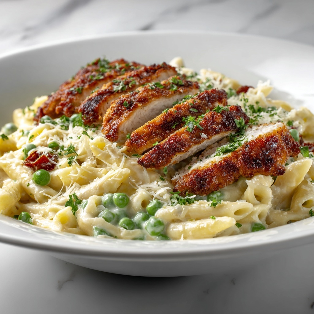 Garlic Parmesan Chicken Pasta Recipe - Recipe Image