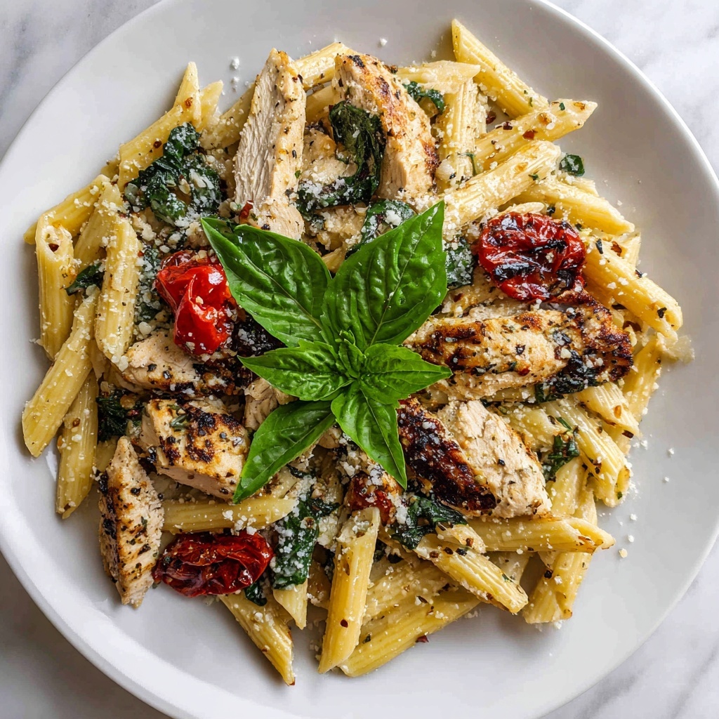 Tomato Spinach Chicken Pasta Recipe - Recipe Image