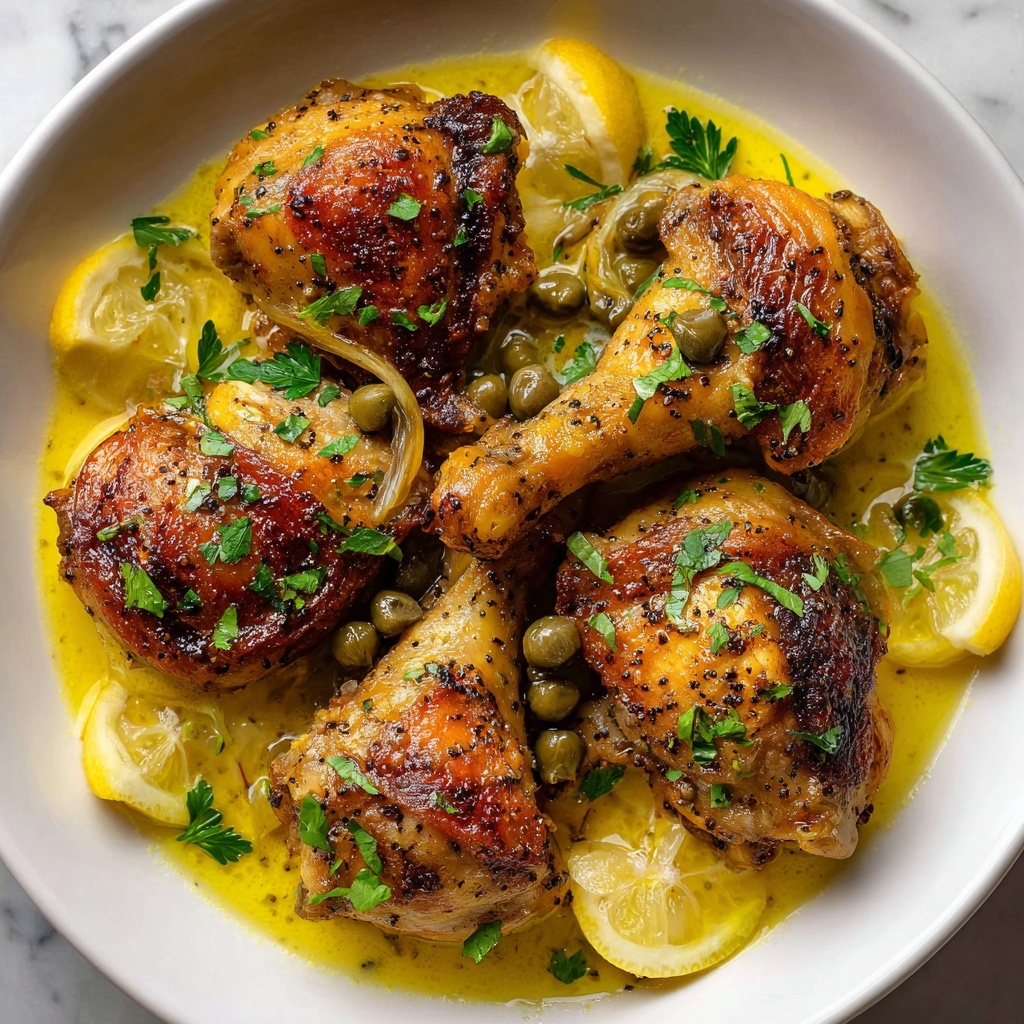 Slow Cooker Lemon Chicken with Capers and Garlic Recipe - Recipe Image