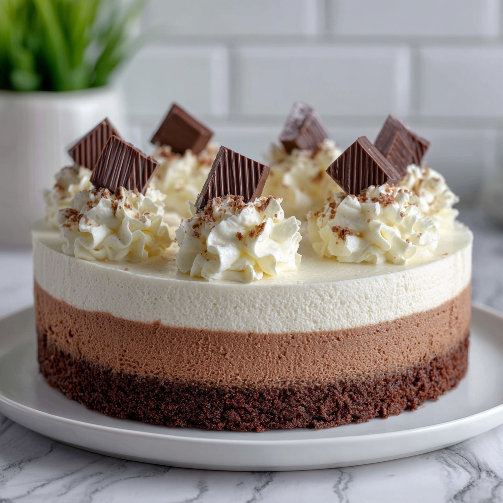 Triple Chocolate Mousse Cake Recipe - Recipe Image