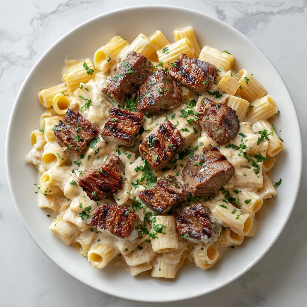 Creamy Steak Pasta Dinner Recipe - Recipe Image