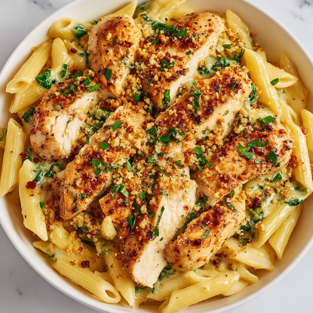 Creamy Crunchy Chicken Pasta Recipe - Recipe Image