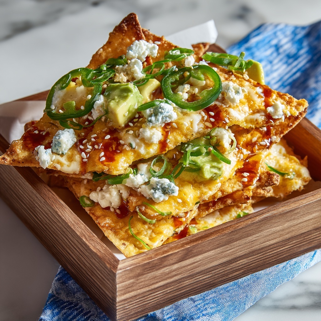 Crab Rangoon Wonton Nachos Recipe - Recipe Image
