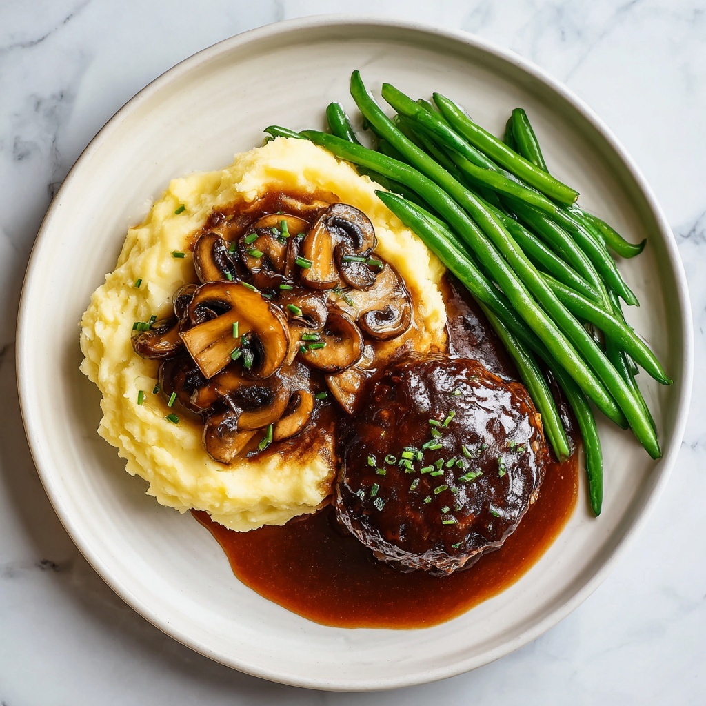 Bobby Flay Salisbury Steak with Mushroom Gravy Recipe - Recipe Image
