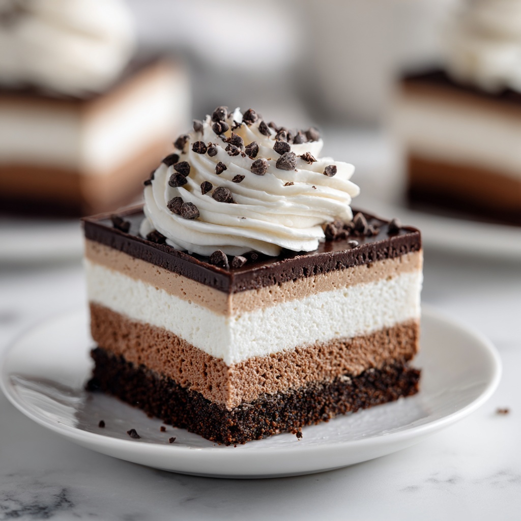 No-Bake Chocolate Mousse Bars Recipe - Recipe Image