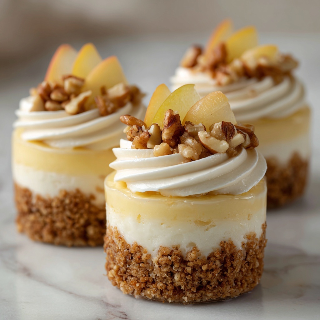 Apple Crisp Mini Cheesecakes Recipe - Recipe Image