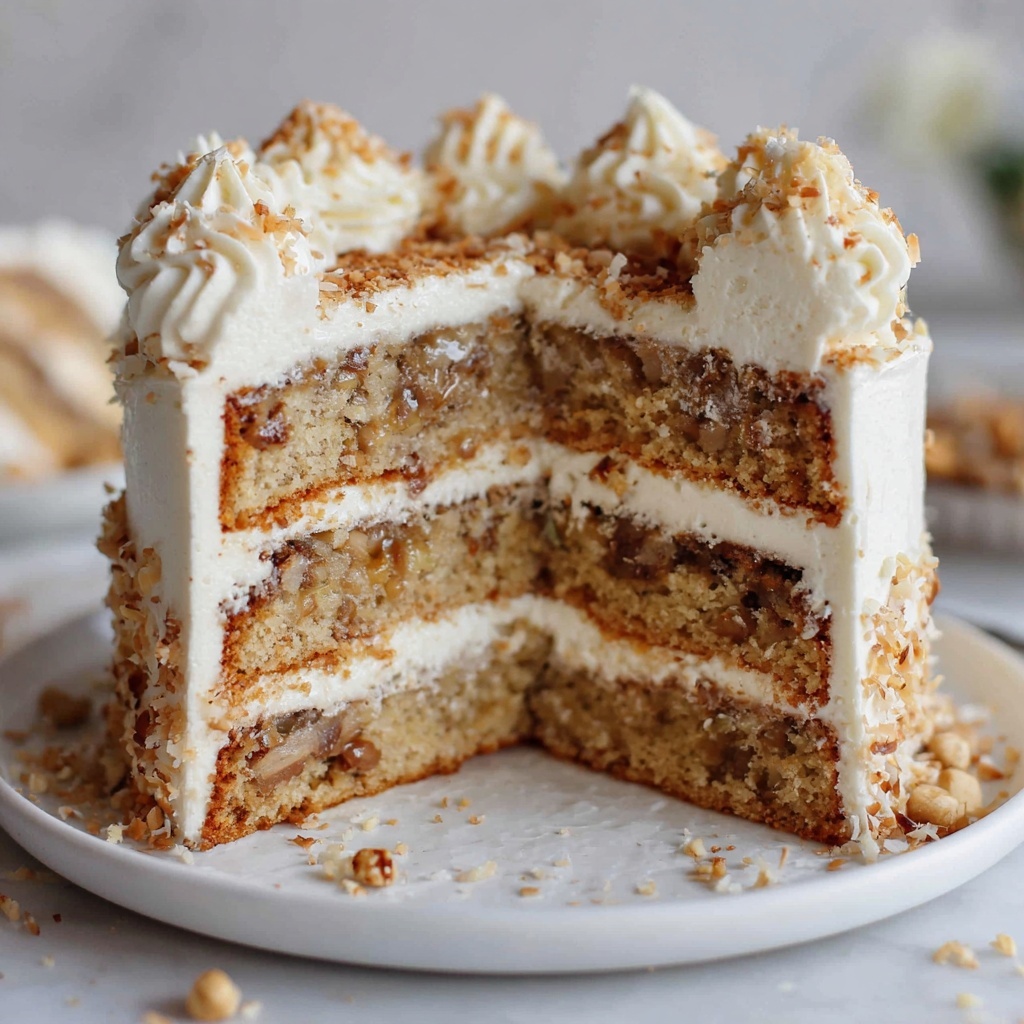 Hawaiian Wedding Cake with Whipped Cream Cheese Frosting Recipe - Recipe Image