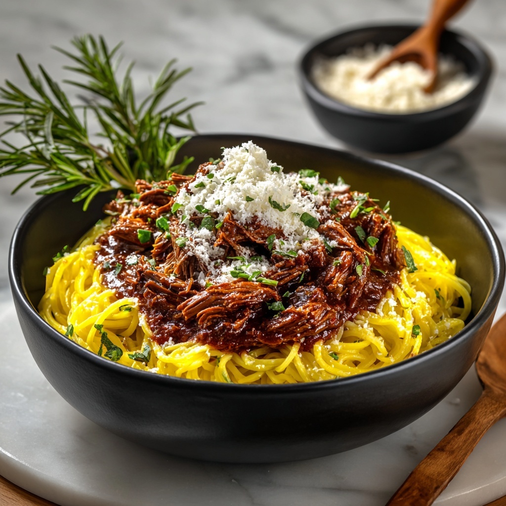 Short Rib Ragu with Pasta: Slow-Braised Tender Meat in Rich Tomato Sauce Recipe - Recipe Image