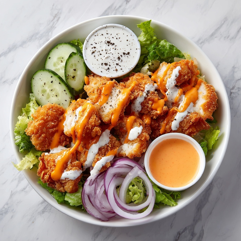 Fried Buffalo Chicken Salad Recipe - Recipe Image