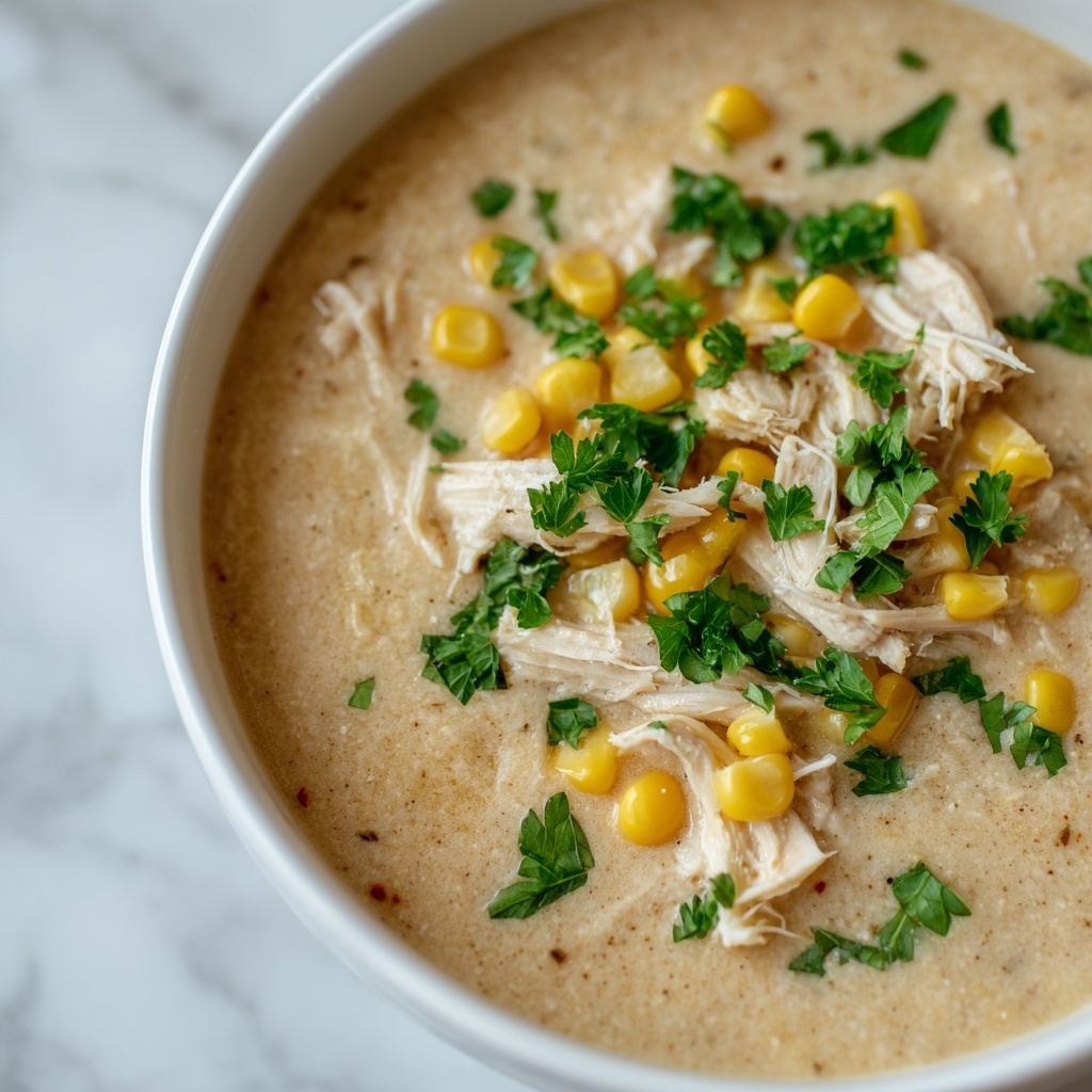 Creamy White Chicken Chili with Corn Recipe - Recipe Image