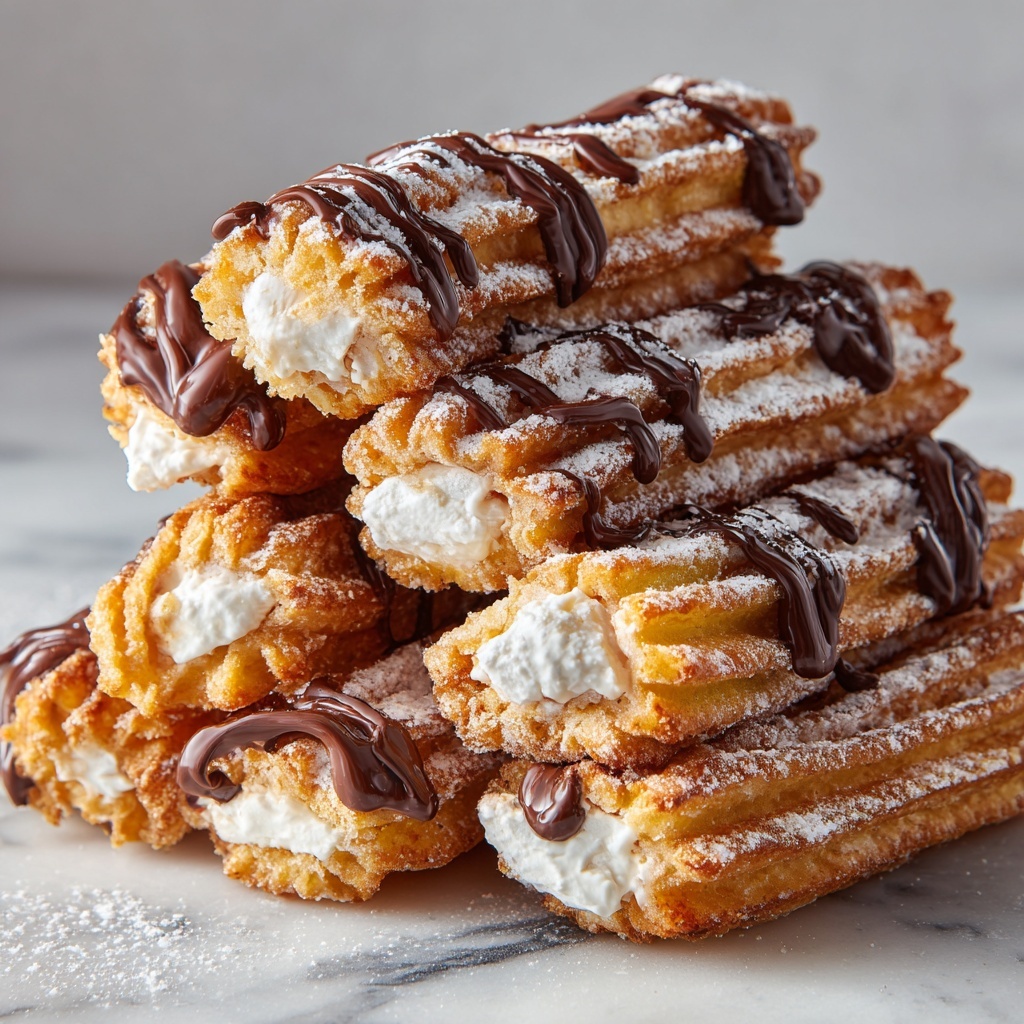 Cookie Dough Cheesecake-Stuffed Churros Recipe - Recipe Image