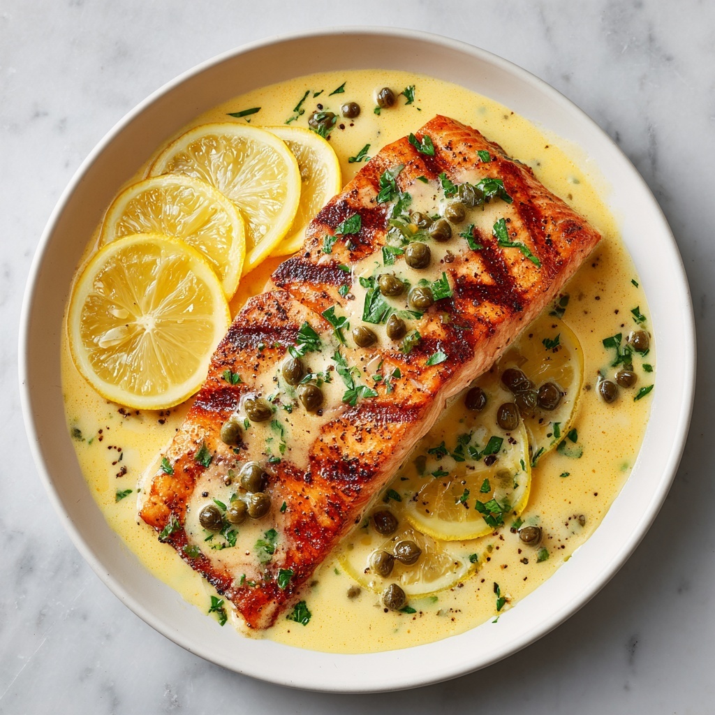 Creamy Salmon Piccata Recipe - Recipe Image