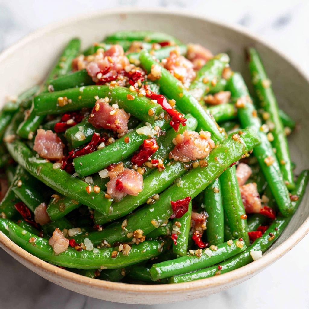 Smothered Green Beans with Bacon and Cream Recipe - Recipe Image