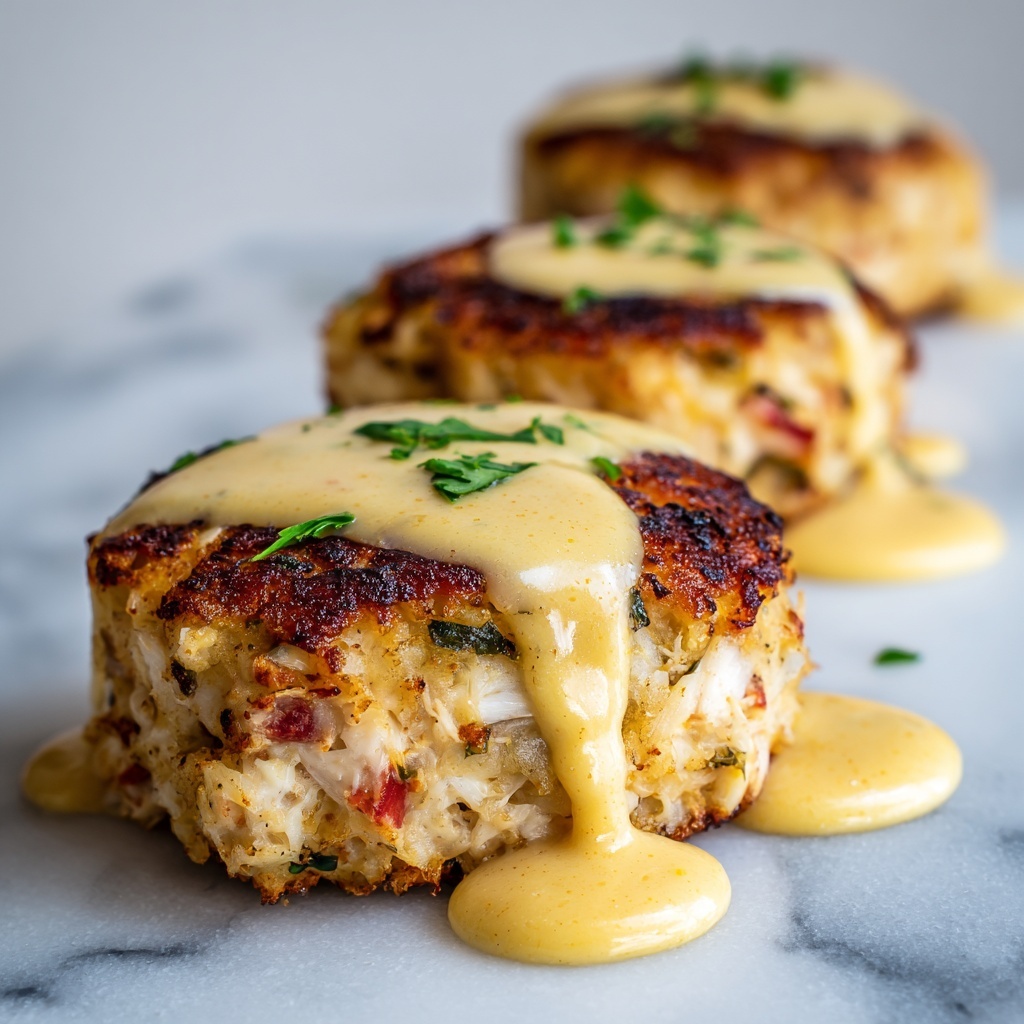Cheddar Bay Crab Cakes with Lemon Butter Drizzle Recipe - Recipe Image