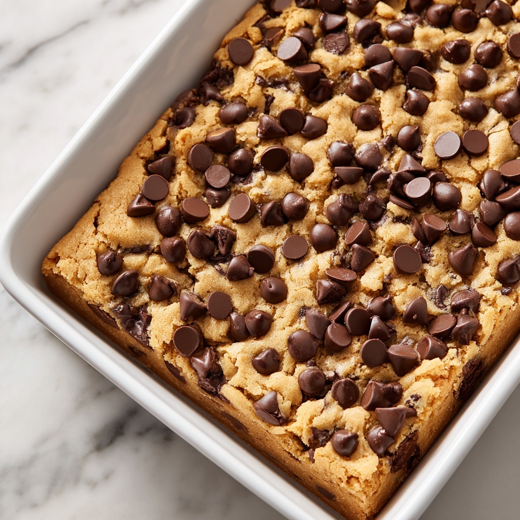 Peanut Butter Chocolate Chip Cookie Bars Recipe - Recipe Image