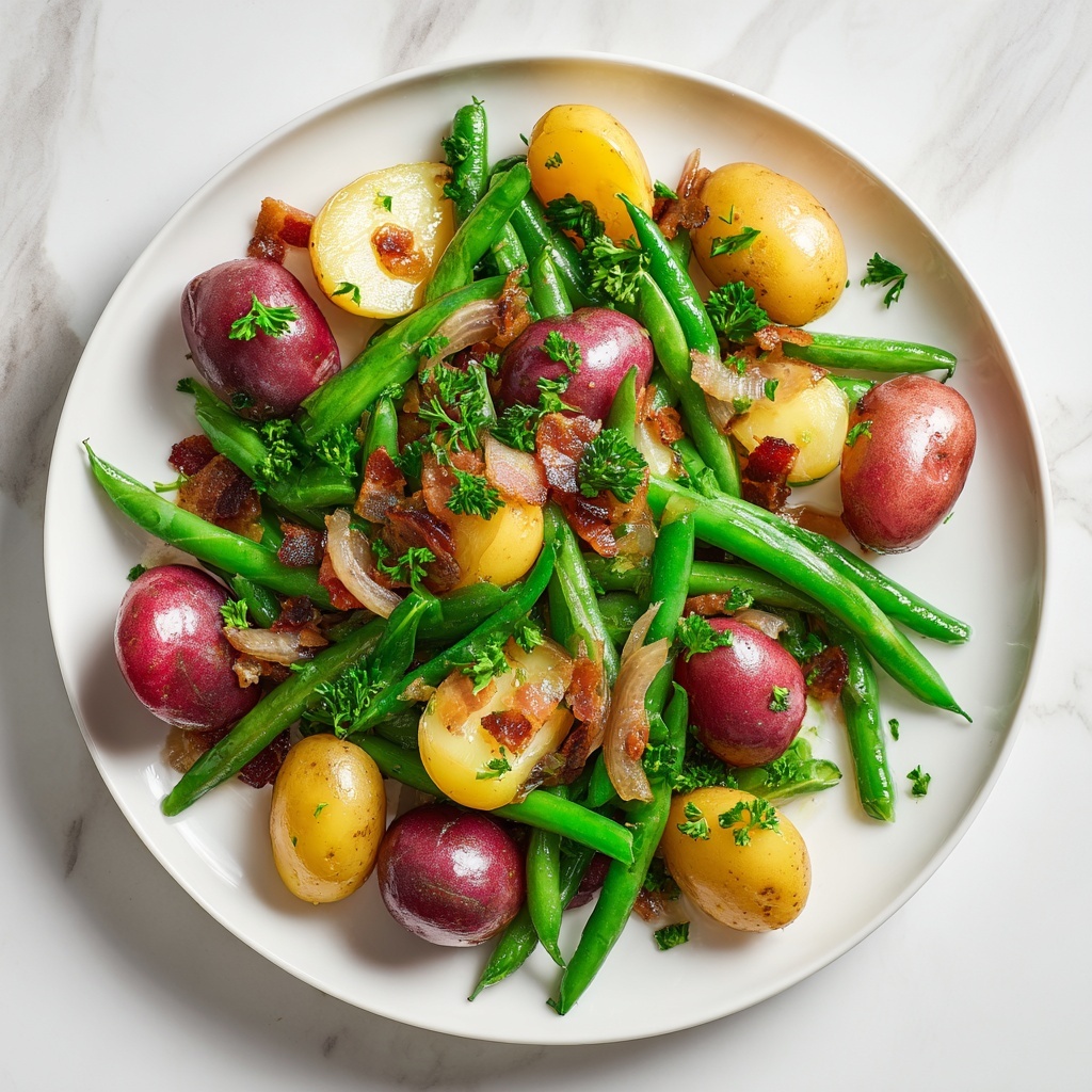 Cajun Smothered Green Beans & Potatoes Recipe - Recipe Image