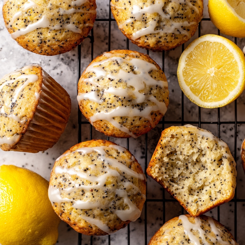 Lemon Poppy Seed Muffins with Lemon Glaze Recipe - Recipe Image