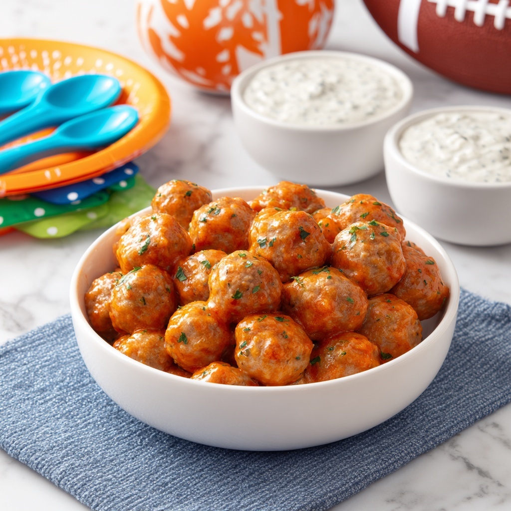 Buffalo Ranch Meatballs Recipe - Recipe Image
