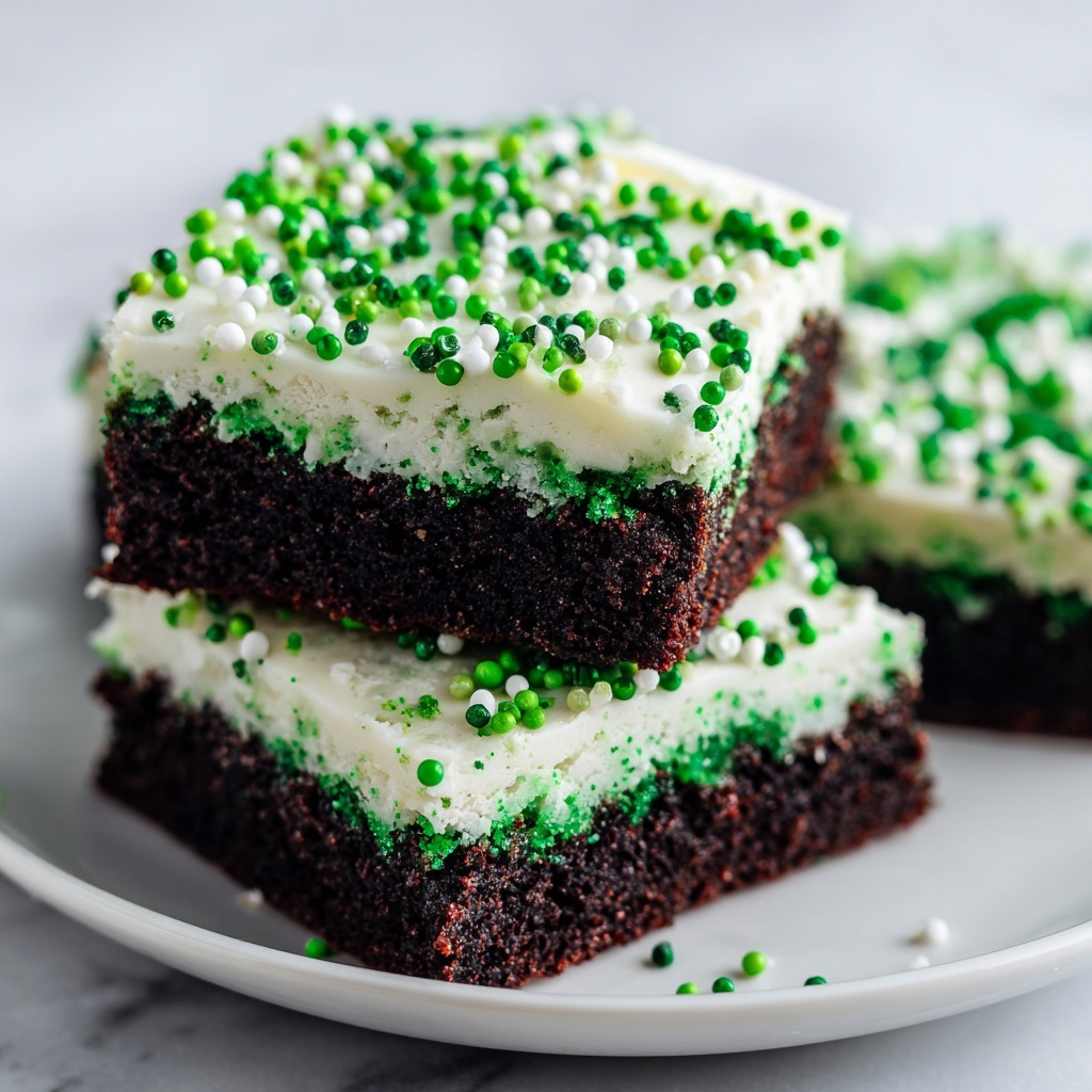 Green Velvet Brownies with Cream Cheese Frosting Recipe - Recipe Image