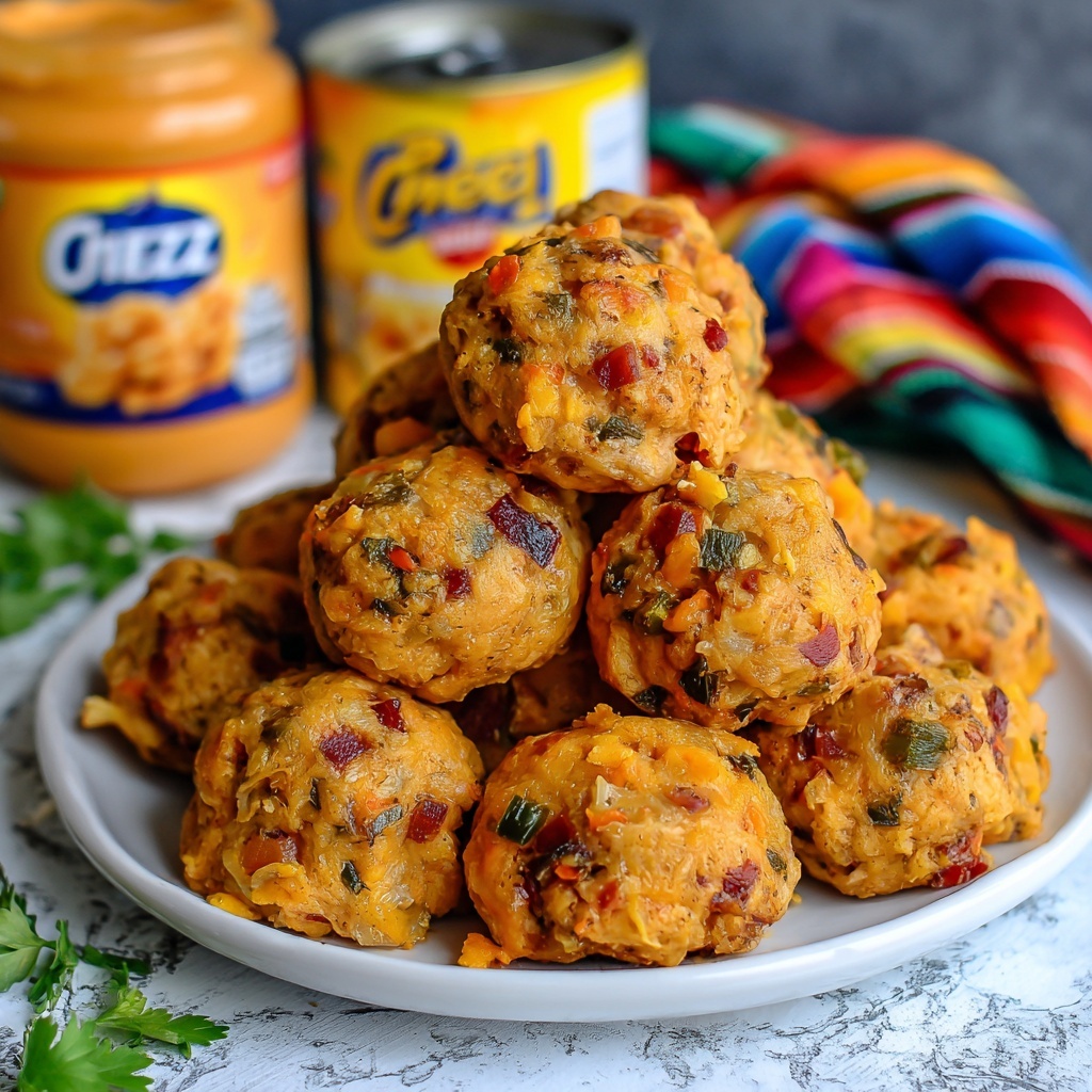 ROTEL Sausage Balls with Cheez Whiz Recipe - Recipe Image
