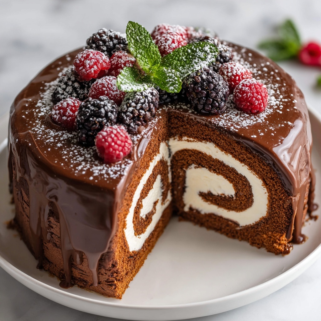 Choco Swiss Roll Delight Recipe - Recipe Image