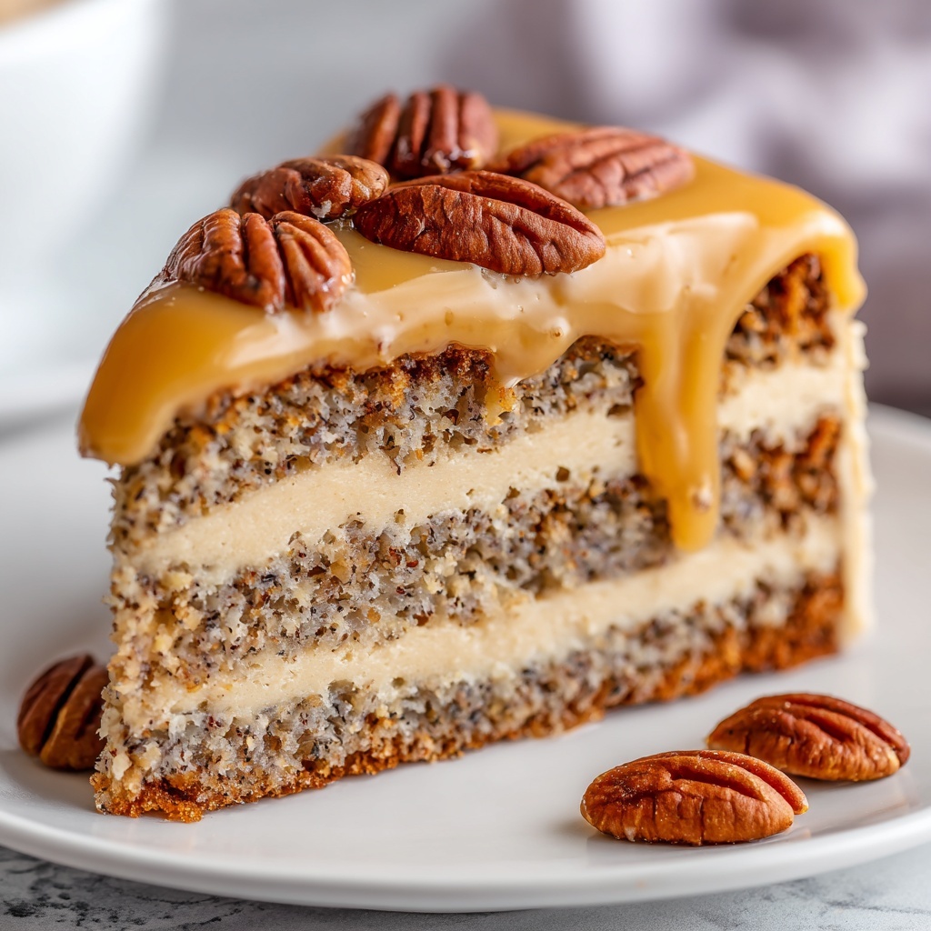 Pecan Caramel Layer Cake Recipe - Recipe Image