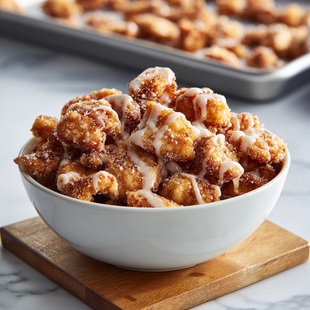 Baked Pumpkin Fritter Bites with Caramelized Glaze Recipe - Recipe Image