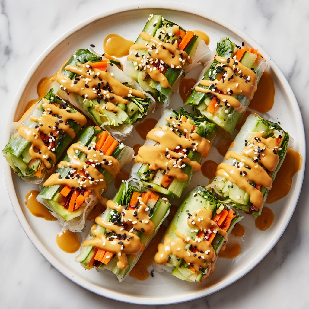 Hearty Veggie Rolls with Peanut Sauce Recipe - Recipe Image