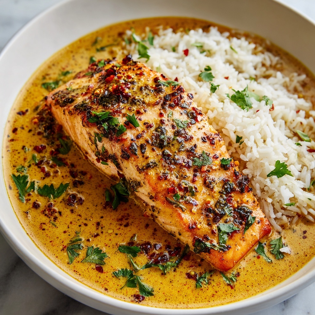 Salmon in Creamy Red Pesto Sauce Recipe - Recipe Image