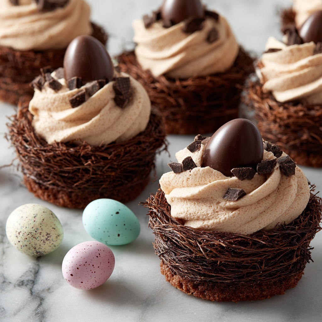 Chocolate Meringue Easter Nests Recipe - Recipe Image