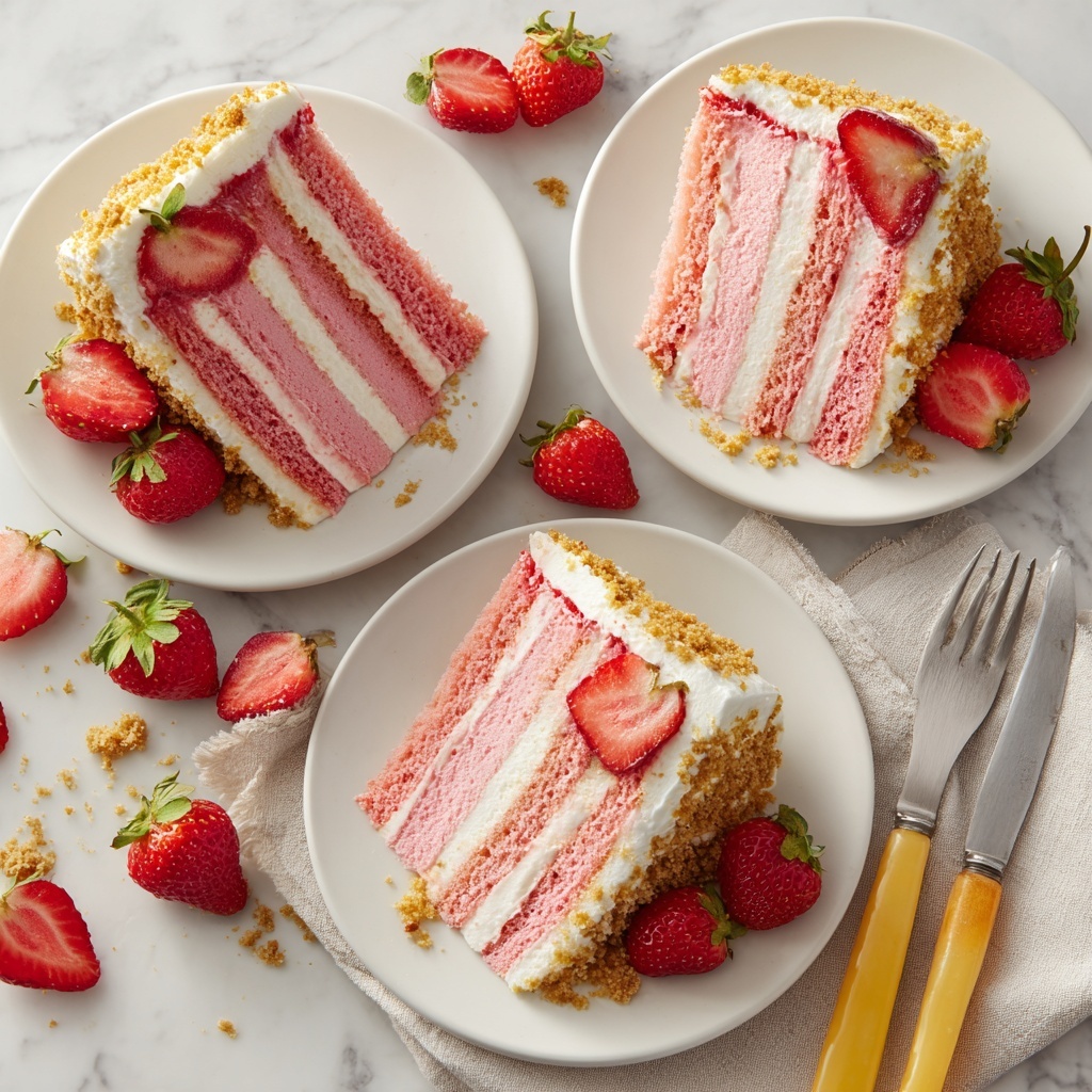 Strawberry Crunch Cake Recipe - Recipe Image